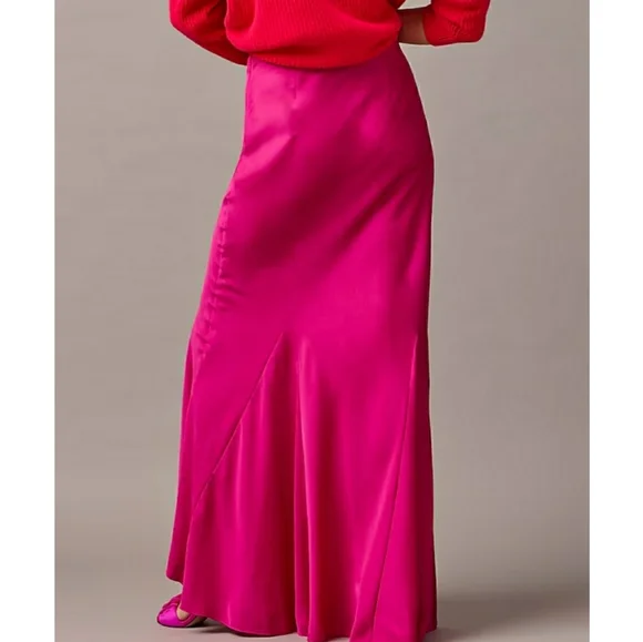 J.Crew Collection drapey slip skirt in featherweight satin - Picture 4 of 12